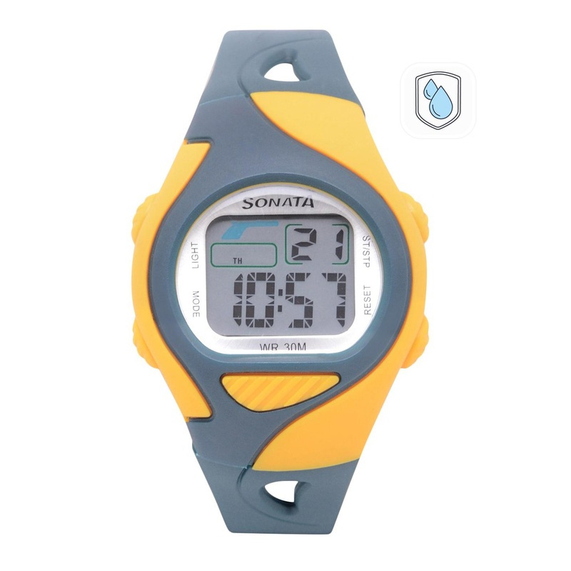 Sonata Unisex Grey Digital Watch NH87011PP04