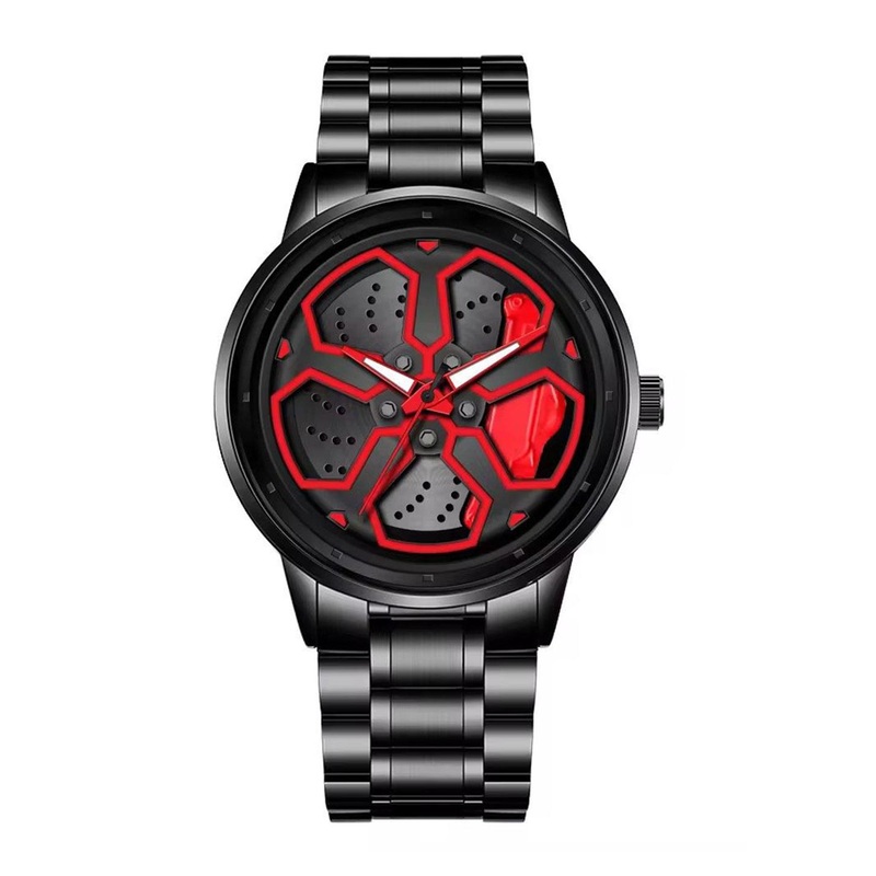 SWADESI STUFF Men Patterned Dial & Bracelet Style Straps Analogue Watch ROTATE 002 RED 18