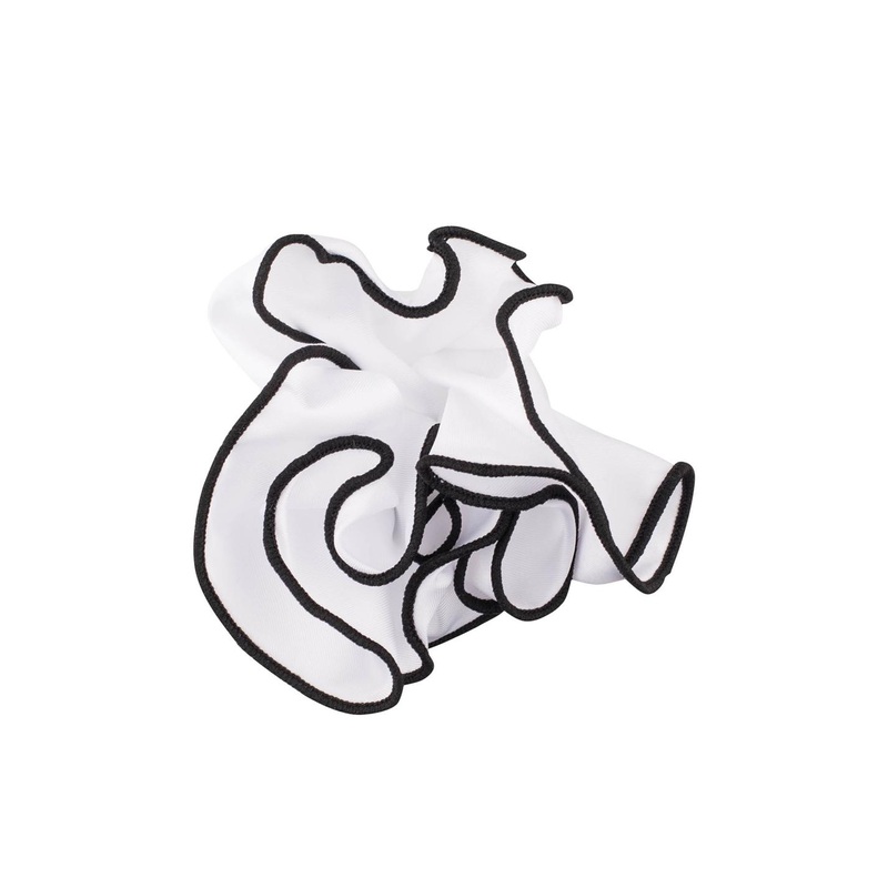 The Tie Hub Men White Solid Round Pocket Square