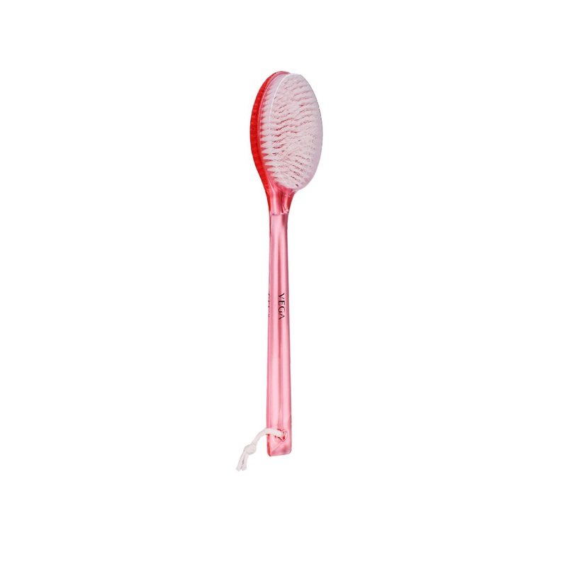 VEGA New Luxury Bristle Bath Brush for Gentle Body Massage BA-1\u002F3 – Pink