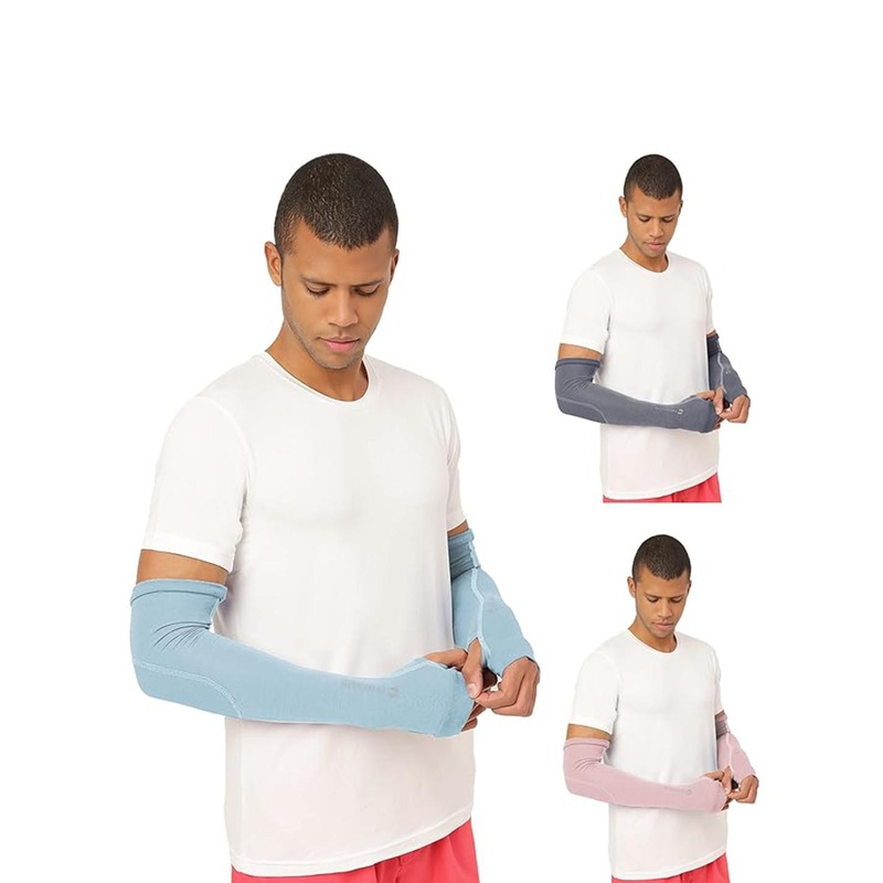 FREECULTR Unisex Set Of 3 Breathable Bamboo Cotton Antibacterial Arm Sleeves