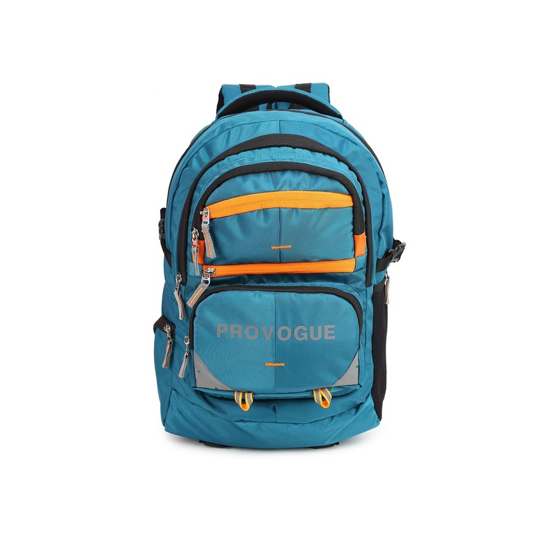Provogue Unisex Blue & Black Colourblocked Backpack With Reflective Strip 30 L
