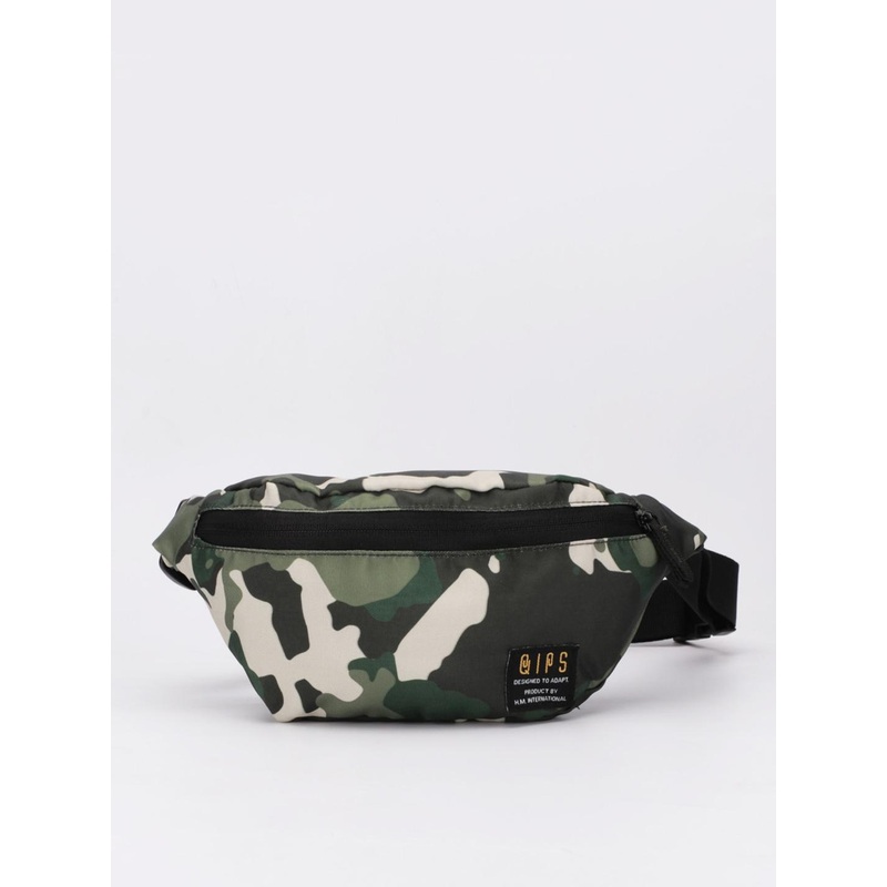 QIPS Green & Black Printed Waist Pouch