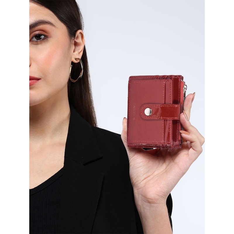 Sassora Unisex Solid Leather Card Holder