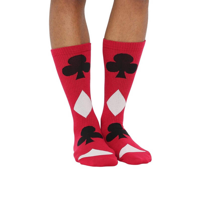 Socksxpress Bicycle Poker Men Pack Of 2 Patterned Combed Cotton Calf-Length Socks