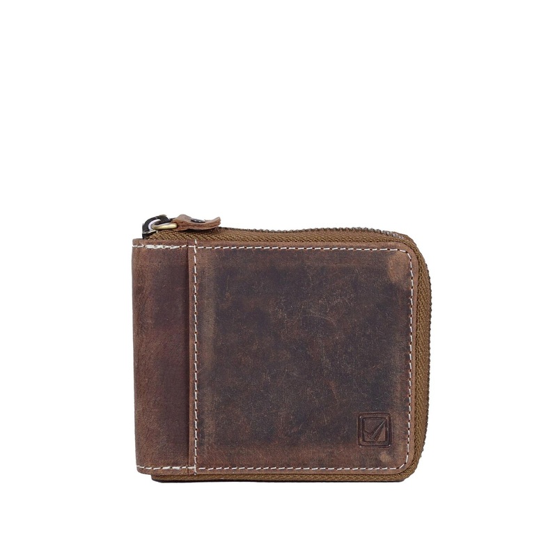 Style Shoes Unisex Leather Zip Around Wallet