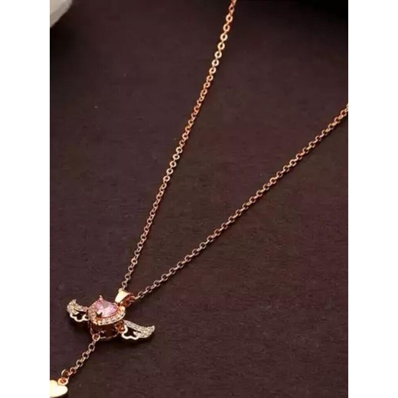 STYLEKRAFT Gold-Plated Heart With Wings Shaped Pendants with Chains