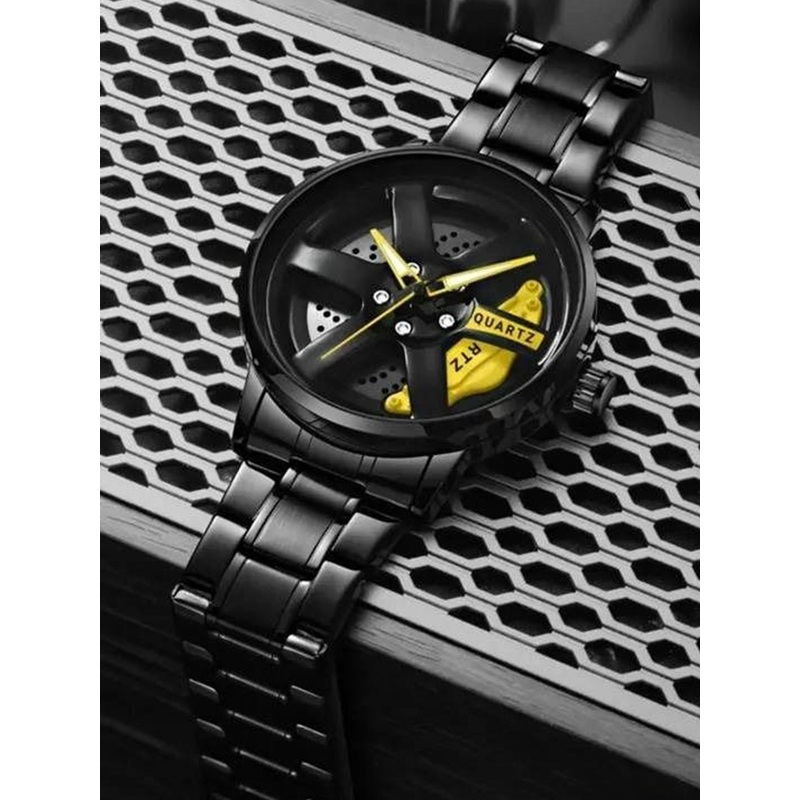 Blutech Patterned Dial & Stainless Steel Bracelet Style Straps Analogue Watch 6WhlYlw_15