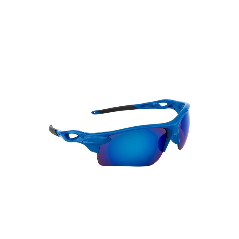 Clark N Palmer Unisex Mirrored Lens & Blue Sports Sunglasses with UV Protected Lens