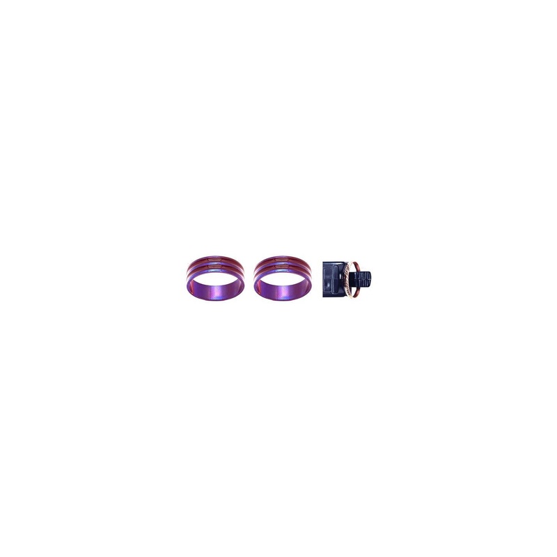 Dynamic Retail Global Set of 3 Rings for Men & Women, Purple-Gold Alloy Ring ()