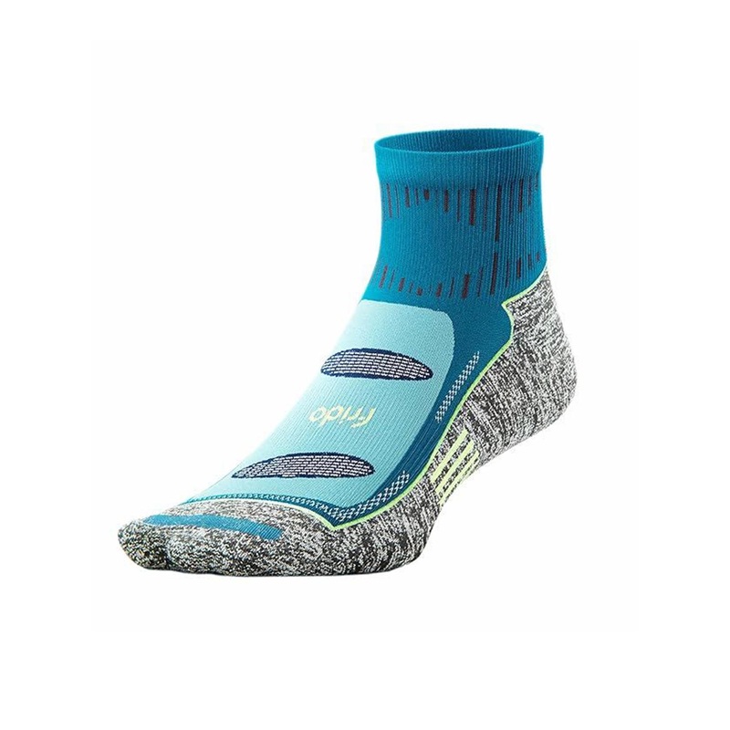 Frido Unisex Alpha Series Cyan Grip Quarter Small size Socks