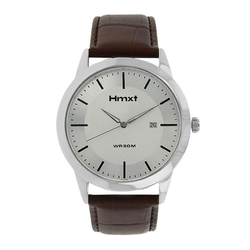HMXT Men Printed Dial & Leather Textured Straps Analogue Watch HMXT-10