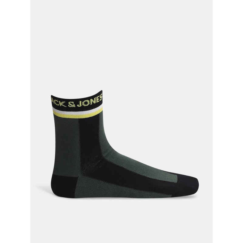 Jack & Jones Men Pack Of 2 Colourblocked Above Ankle Length Socks