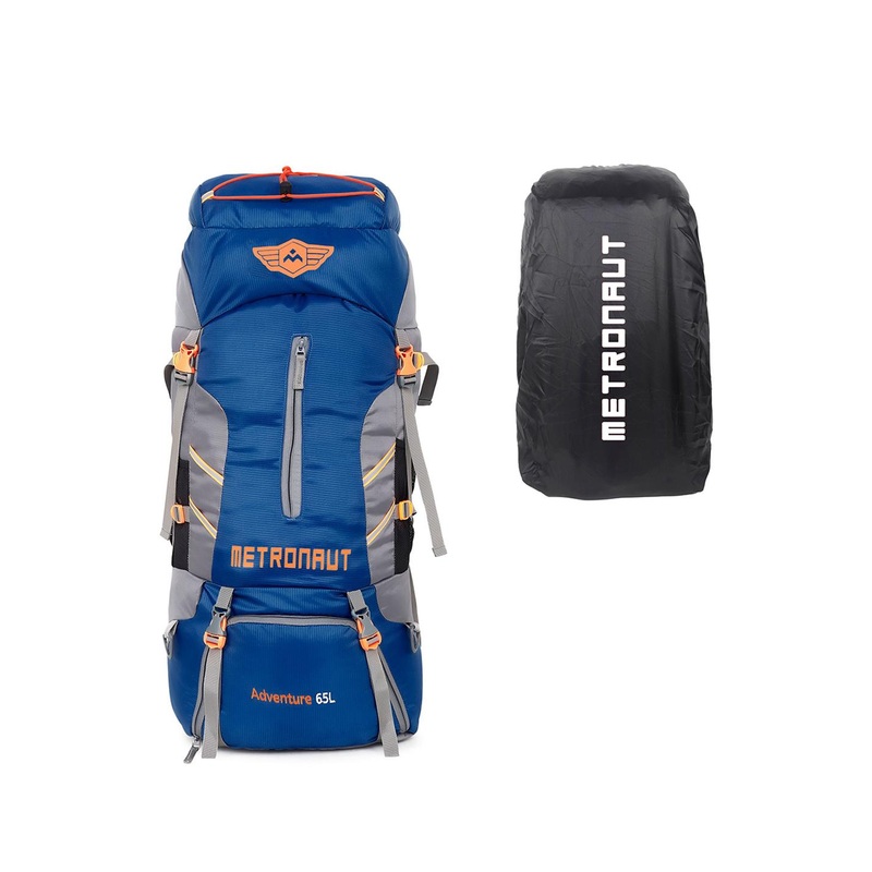 Metronaut Colourblocked Waterproof Large Rucksack With Rain Cover Trekking Bag