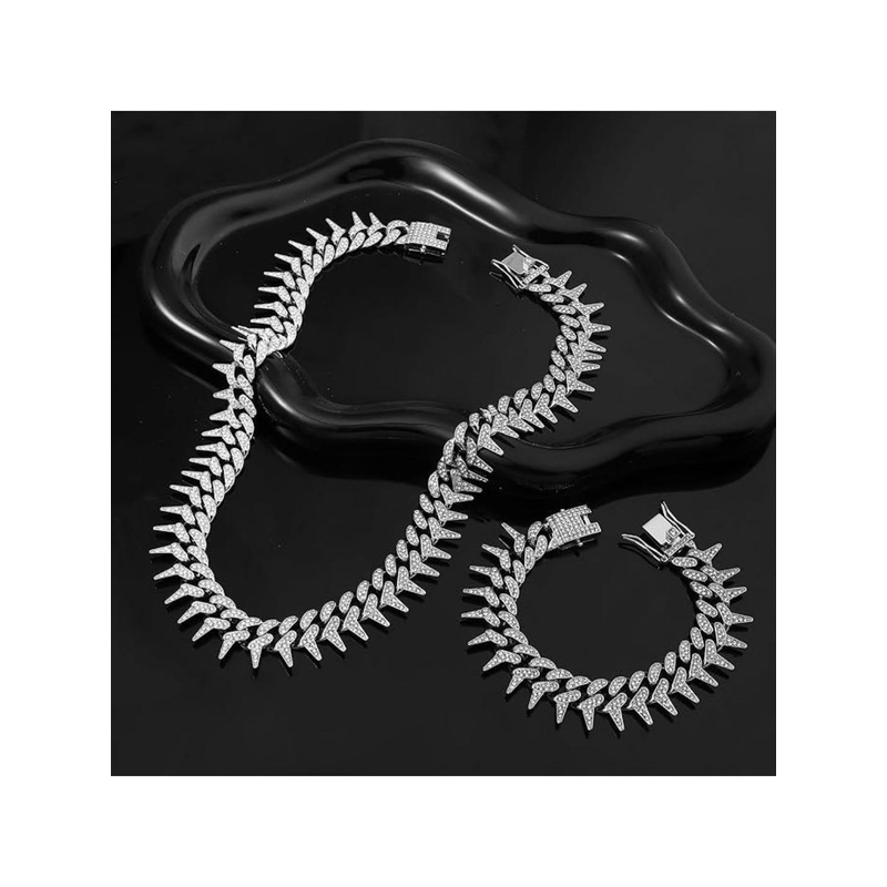 SALTY Men Stainless Steel Necklace With Bracelet Jewellery Set