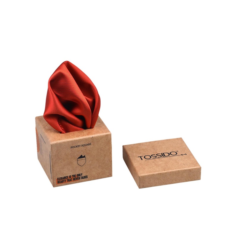 Tossido Men Red Solid Pocket Squares