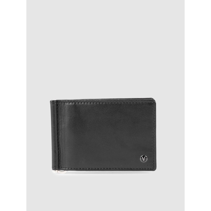 Van Heusen Men Black Leather Two Fold Wallet