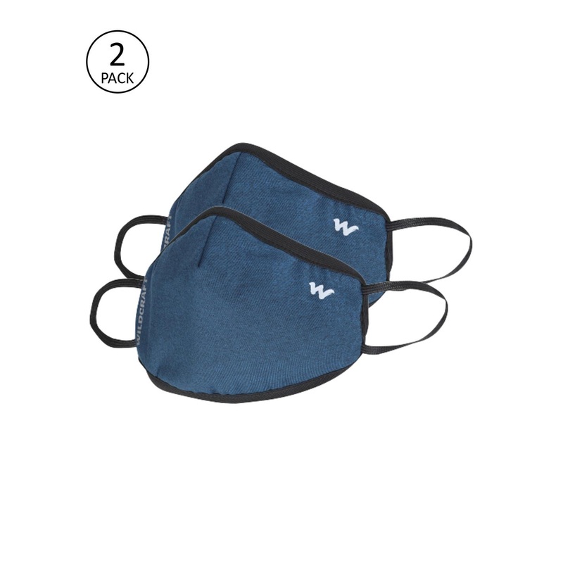 Wildcraft Adults Navy Blue 2 Pcs 3-Ply W95+ Protective Outdoor Masks