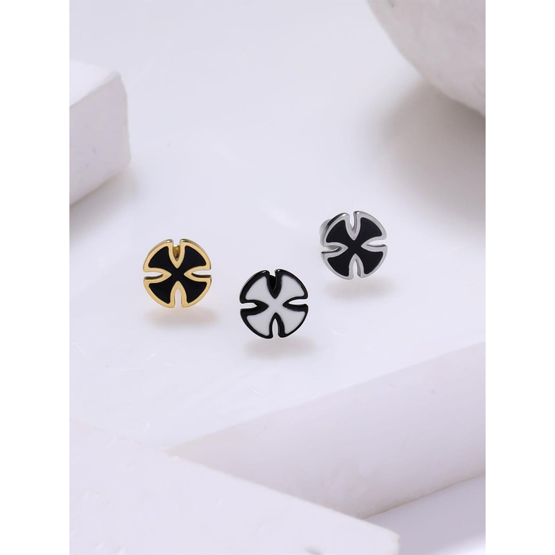Yellow Chimes Men Pack Of 3 Contemporary Studs Earrings