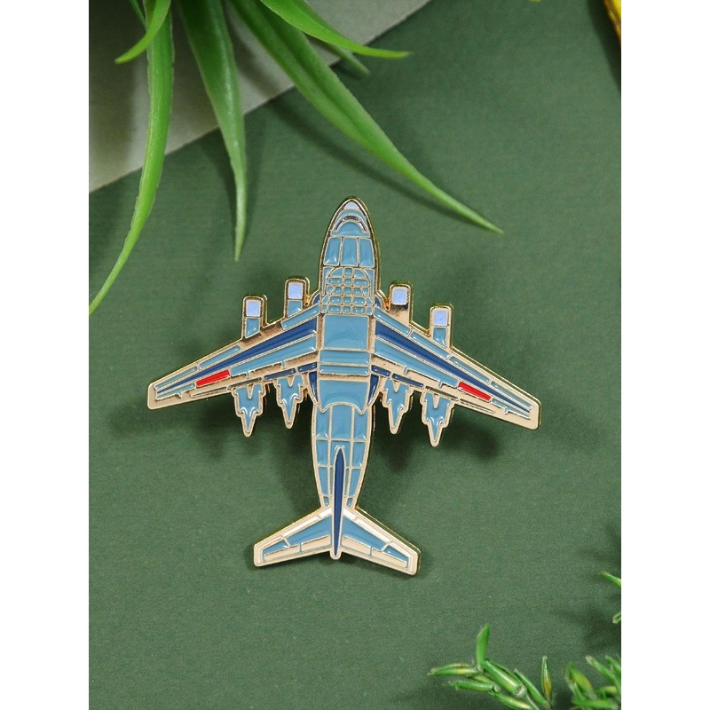 ADORN Unisex Aircraft Shaped Brooch