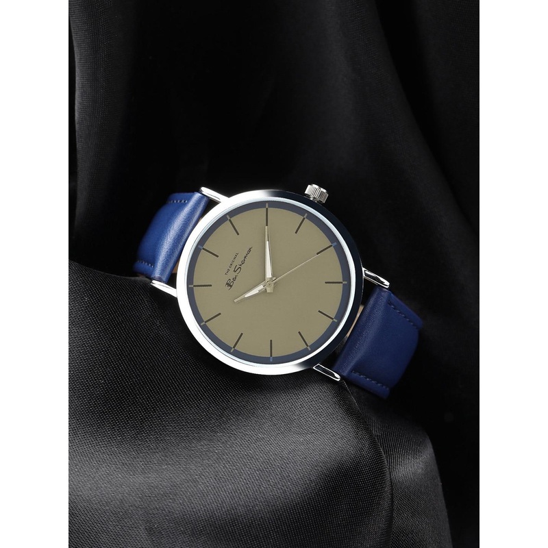 BEN SHERMAN Men Dial & Leather Straps Analogue Watch BS091U