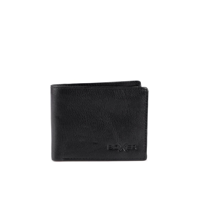 BOXER Men Black Solid Leather Two Fold Wallet BW14-1