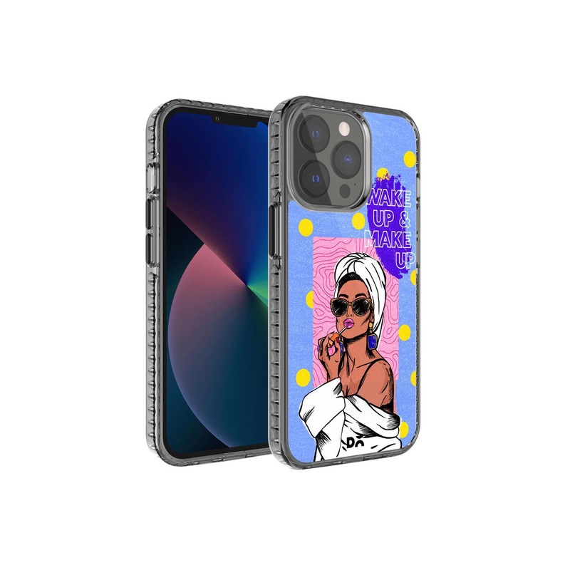 DailyObjects Black & Blue MakeUp Ritual Stride  iPhone XR Back Case