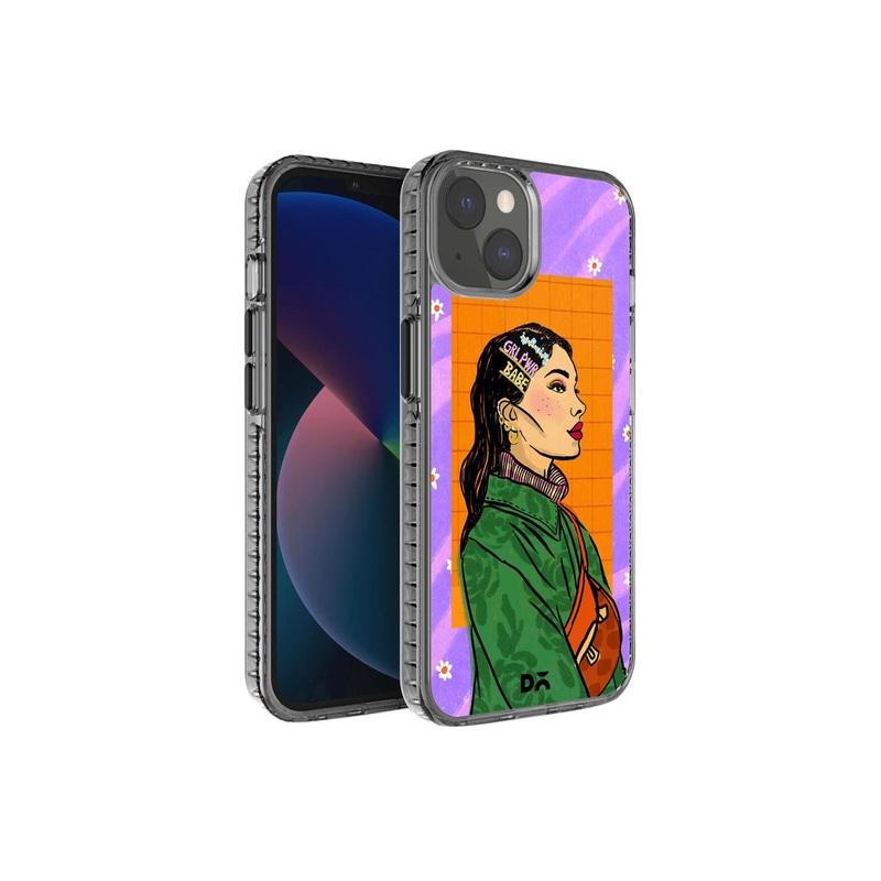 DailyObjects Purple & Green \nGirl Power Babe iPhone 13\nStride 2.0 Case Cover