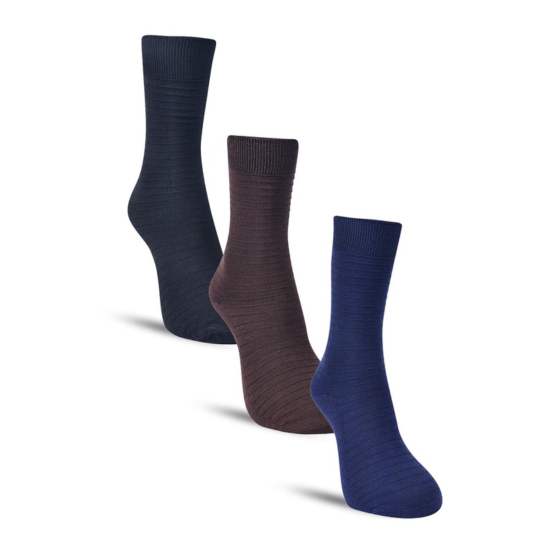 Dollar Socks Men Pack of 3 Calf-Length Cotton Socks