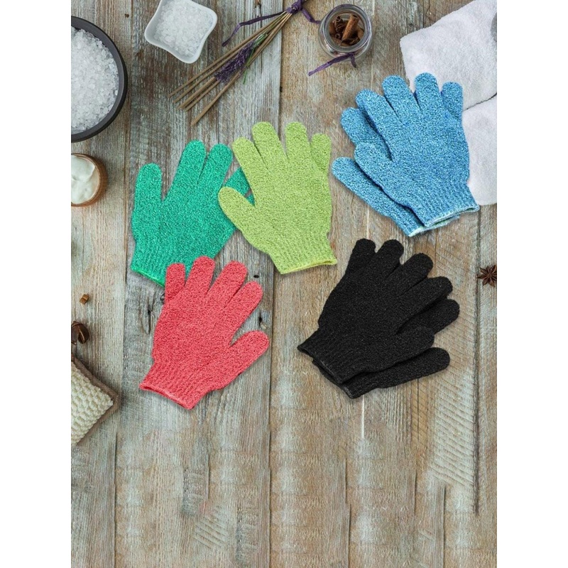 FEELHIGH Set of 6 Exfoliating Bath Gloves
