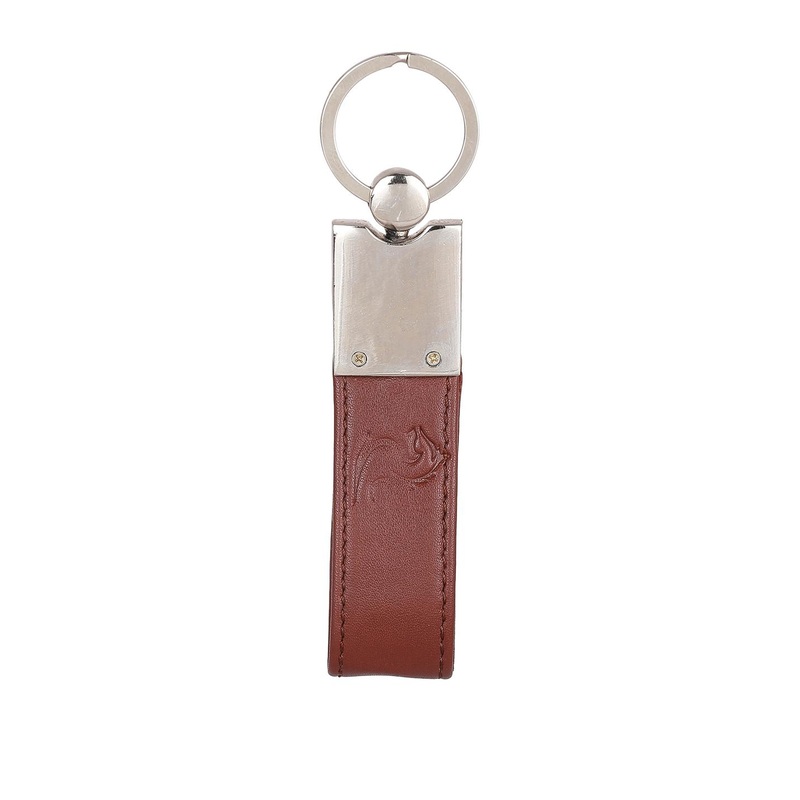 Kara Unisex Tan Brown Genuine Leather Key Chain