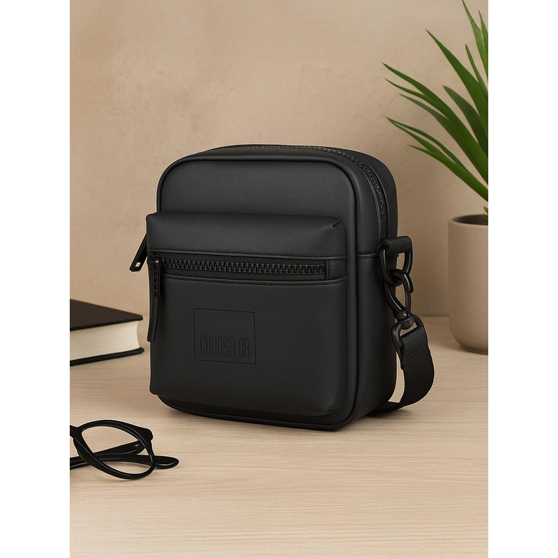 MADBRAG Unisex Vegan Leather Crossbody Messenger Bag