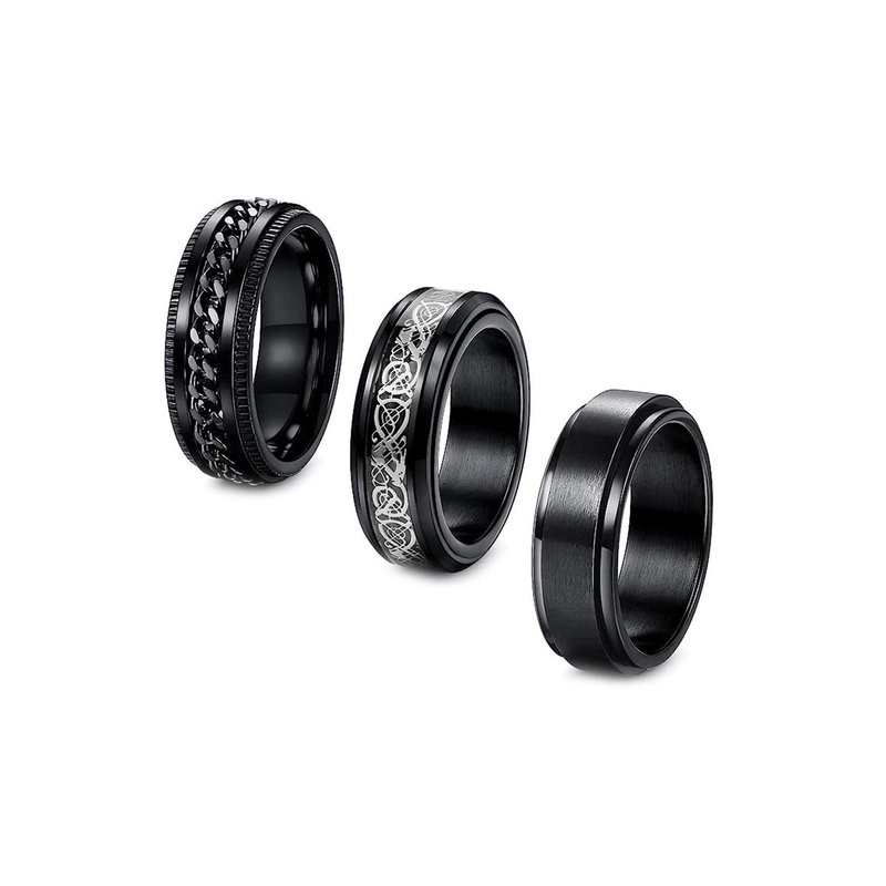 MEENAZ Men Pack Of 3 Finger Rings