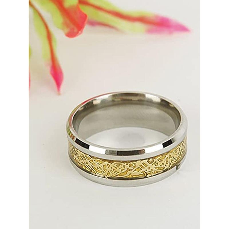 MEENAZ Men Stainless Steel textured Ring