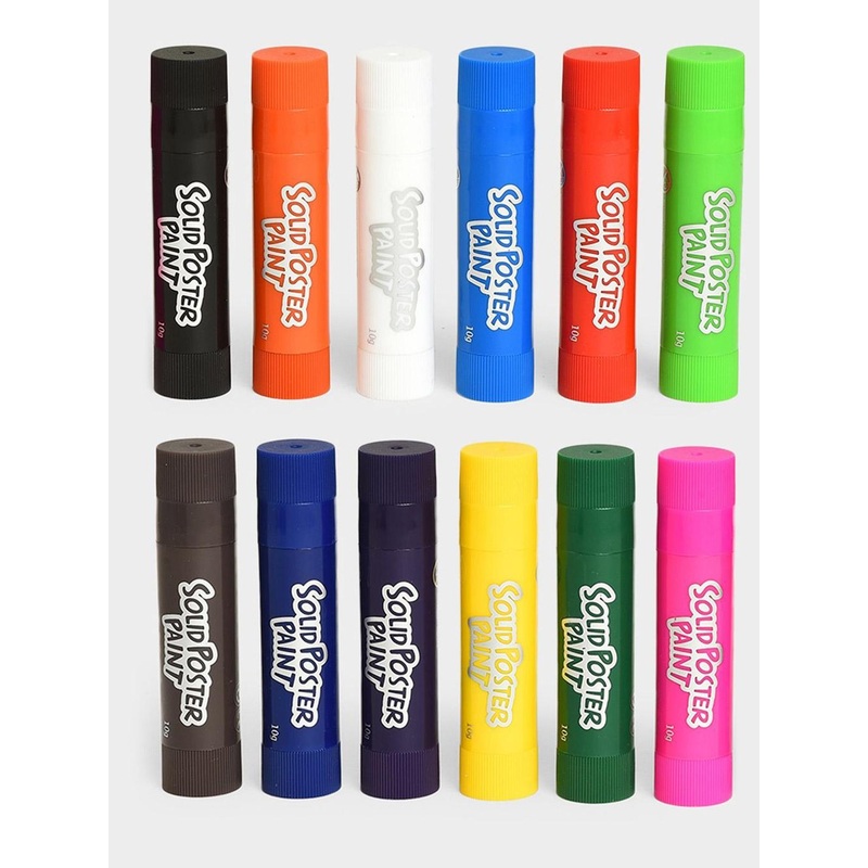 MiArcus Pack Of 12 Wax Crayons for Drawing on Paper Cardboard Wood