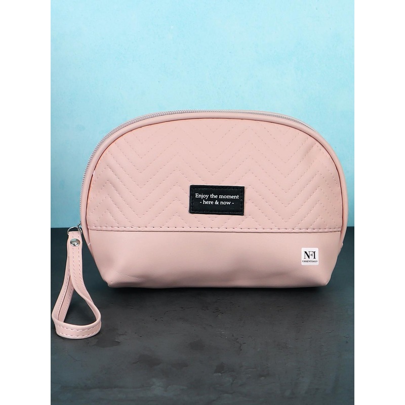 NFI essentials Textured Lightweight Waterproof Makeup Cosmetic Pouch