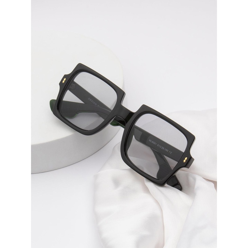 Ted Smith Unisex Square Sunglasses with UV Protected Lens SQUARED_C3