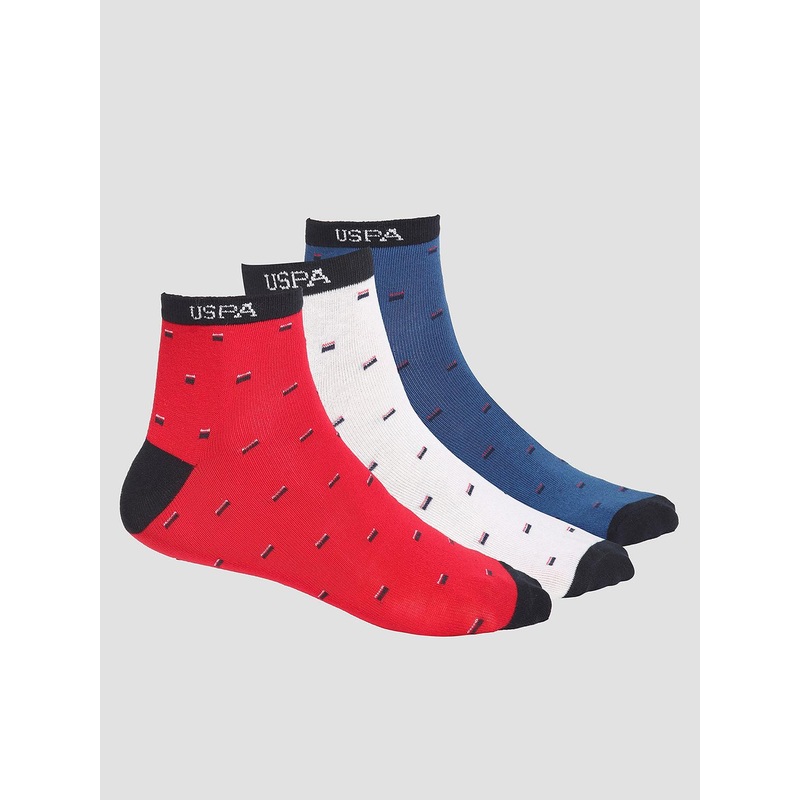 U.S. Polo Assn. Men Pack Of 3 Aloe Finish Ankle Length ES002 Socks