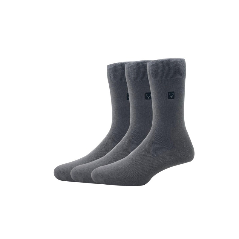 Allen Solly Pack Of 3 Men Solid Calf-Length Socks