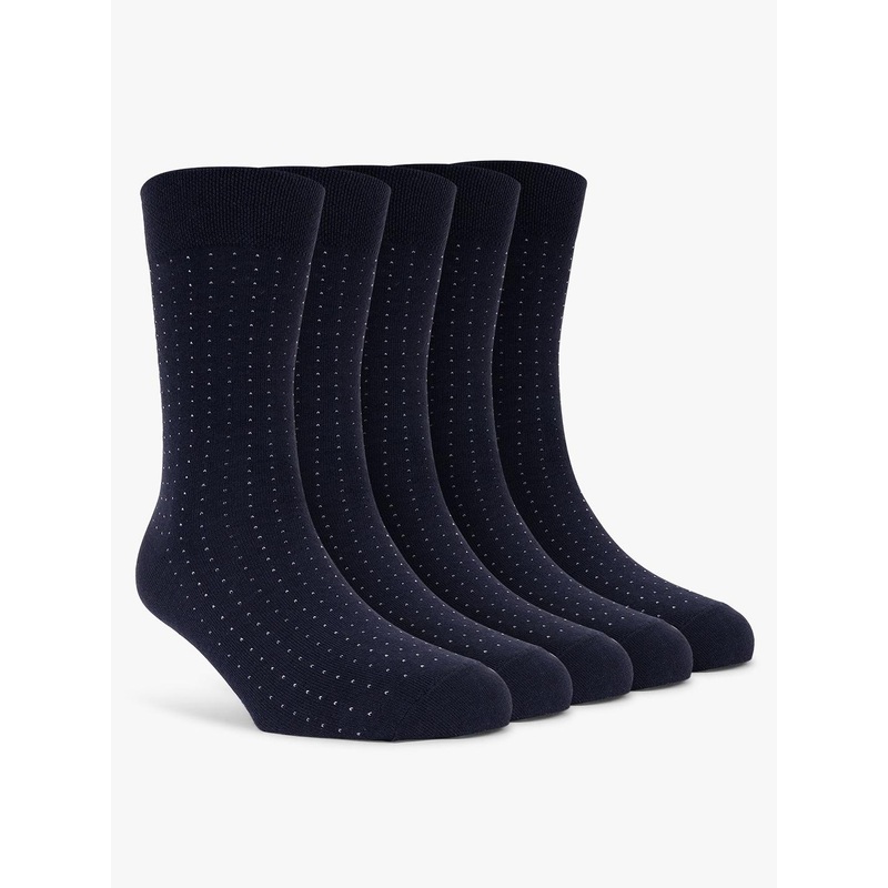 Cantabil Men Pack Of 5 Printed Calf-Length Cotton Socks