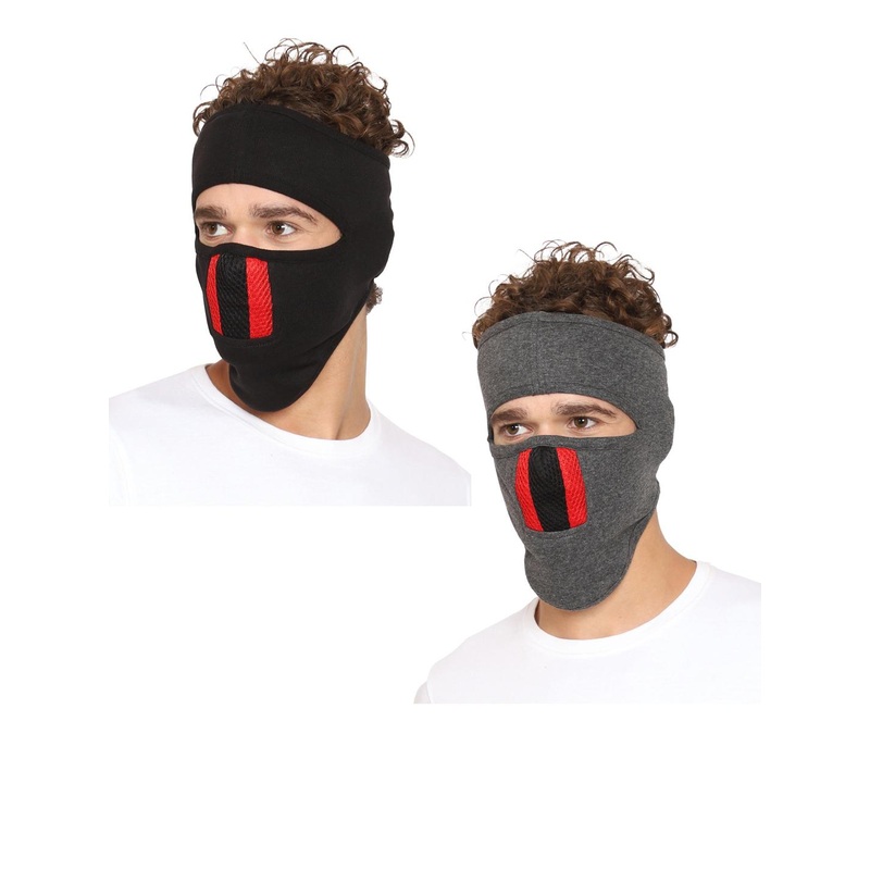 Gajraj Pack Of 2 Single-Ply Anti Pollution Full Face Mask with Air Filter Mesh