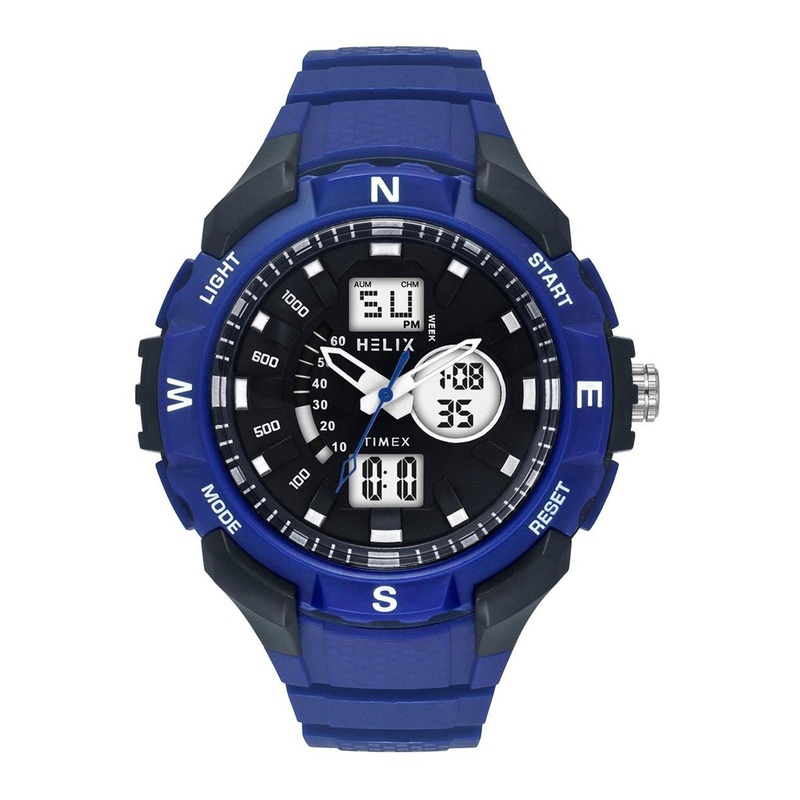 Helix By Timex Men Black Round Dial Analog-Digital Watch – TWESK4602T