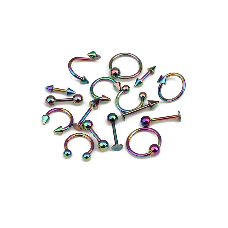 KARISHMA KREATIONS Unisex Set Of 8 Contemporary Stud Earrings