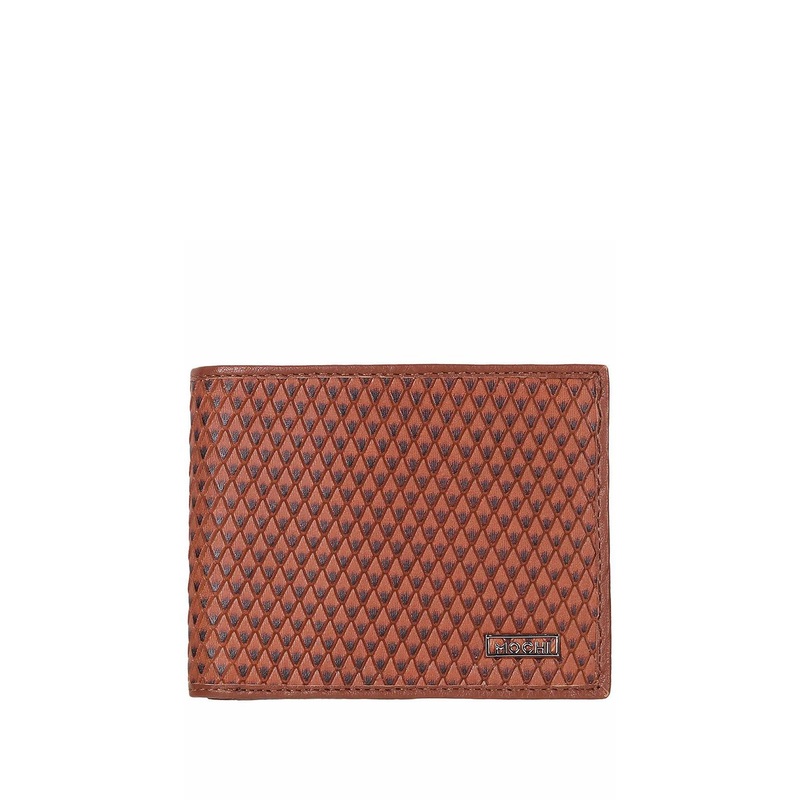 Mochi Men Geometric Printed Leather Two Fold Wallet