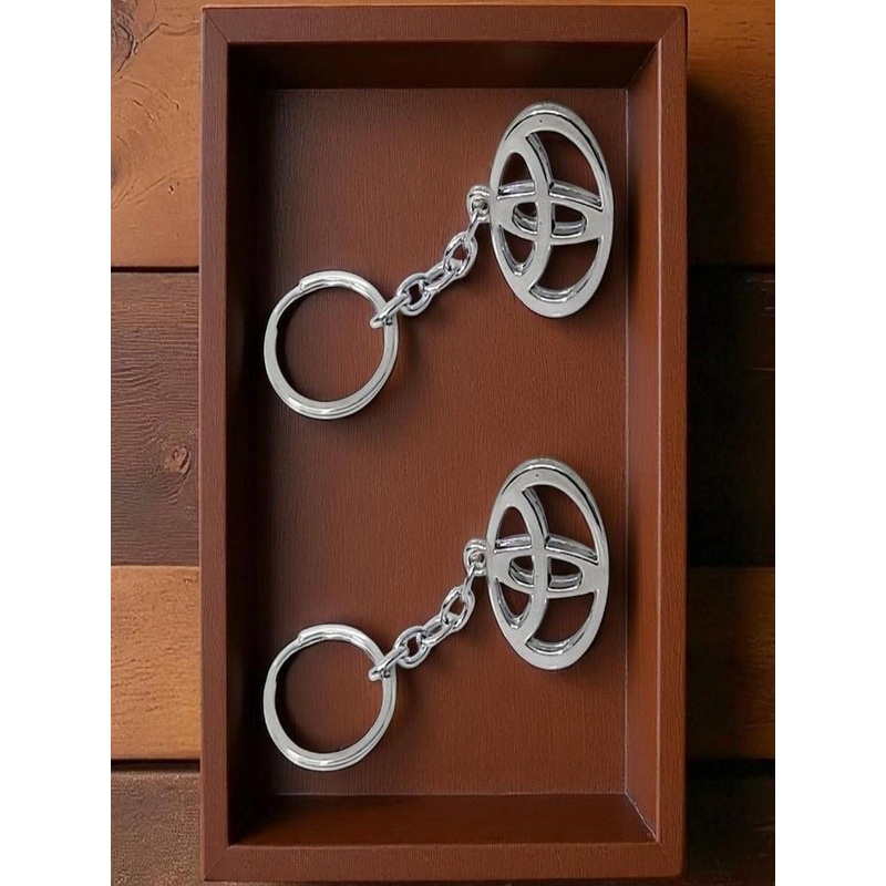 ADOREAL Set Of 2 Toyota Steel Keychain