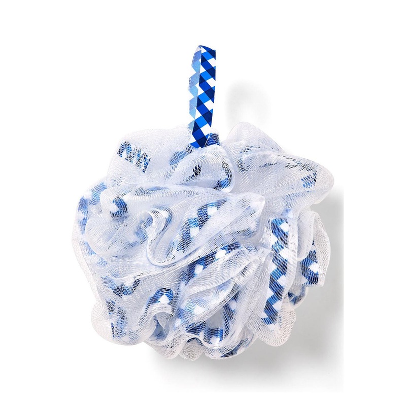 Bath & Body Works Blue Gingham Loofah Bath Sponge
