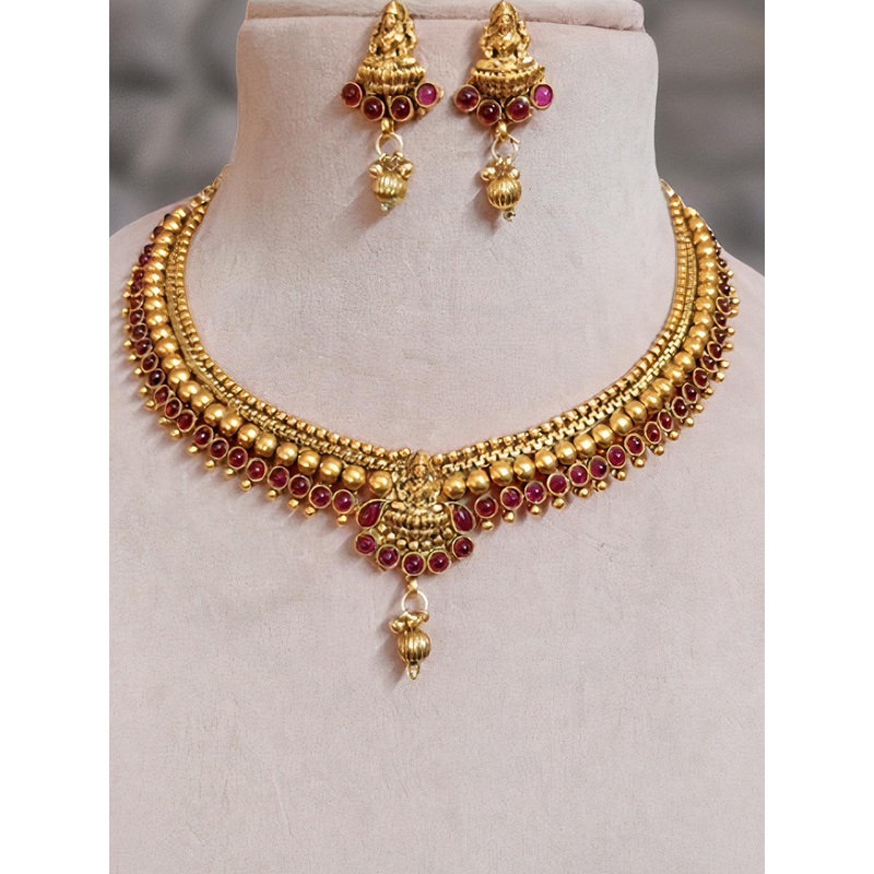 BlingNation Unisex Gold-Plated Alloy Jewellery Set