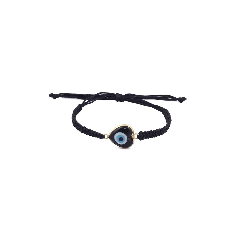 EL REGALO Unisex Black  Blue Handcrafted Evil Eye Charm Bracelet
