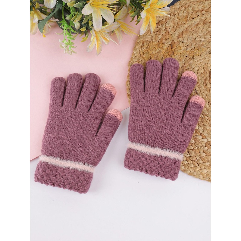 ELLIS Adults Patterned Acrylic Touchscreen Gloves