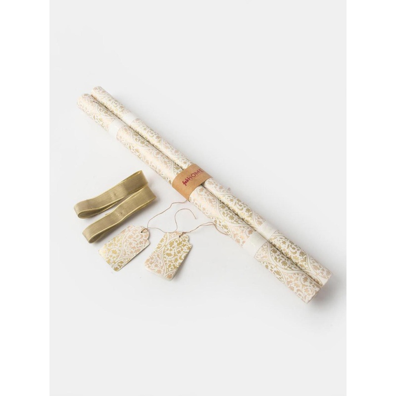 Fabindia Set Of 6 Floral Printed Wrapping Paper Gift